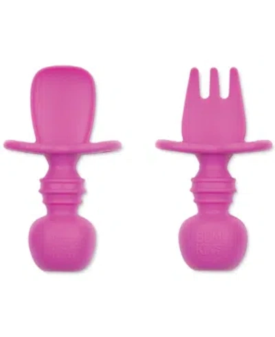 Bumkins Babies' Silicone Chewtensils In Fuchsia