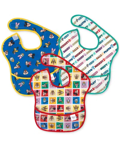 Bumkins Baby Superbib 3-pc. Disney Mickey & Friends Excellent Eight Bib Set In Blue