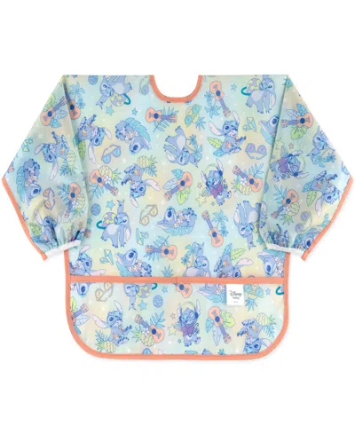 Bumkins Babies' Disney Stitch Waterproof Sleeved Bib In Blue