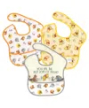 Bumkins 3-pack Superbib Waterproof Baby Bibs In Pooh Bear And Friends