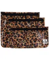 Bumkins Leopard Clear Travel Bags, 3 Pack