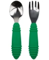 Bumkins Little Boys And Little Girls Spoon & Fork Set In Jade