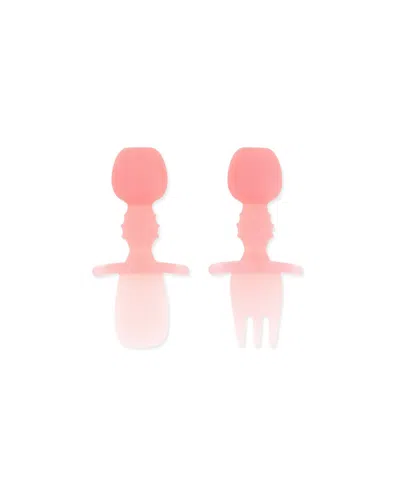 Bumkins Babies' Silicone Chewtensils In Pink