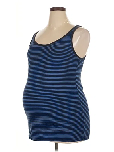 Pre-owned Bumpstart Tank Top Blue Strapless Neckline Tops