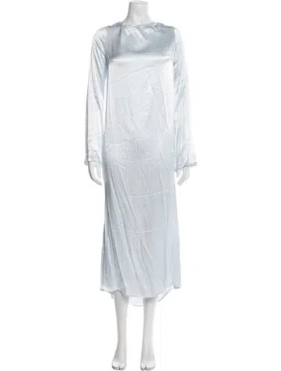 Pre-owned Bumpsuit Bateau Neckline Long Dress W/ Tags In Blue