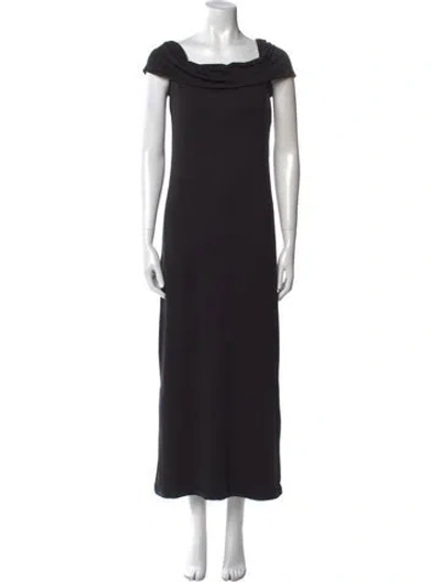 Pre-owned Bumpsuit Cowl Neck Long Dress In Black