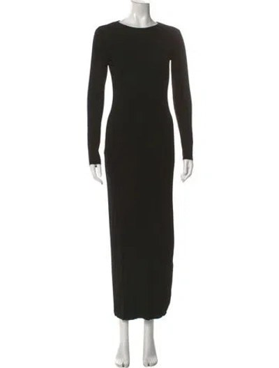 Pre-owned Bumpsuit Crew Neck Long Dress In Black