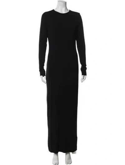 Pre-owned Bumpsuit Crew Neck Long Dress In Black