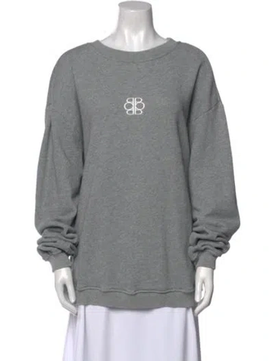 Pre-owned Bumpsuit Crew Neck Long Sleeve Sweatshirt In Gray