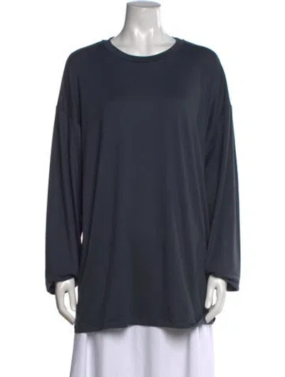 Pre-owned Bumpsuit Crew Neck Long Sleeve Top In Blue