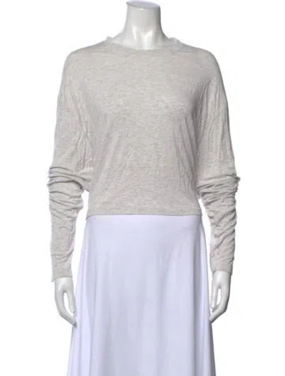 Pre-owned Bumpsuit Crew Neck Long Sleeve Top In Grey