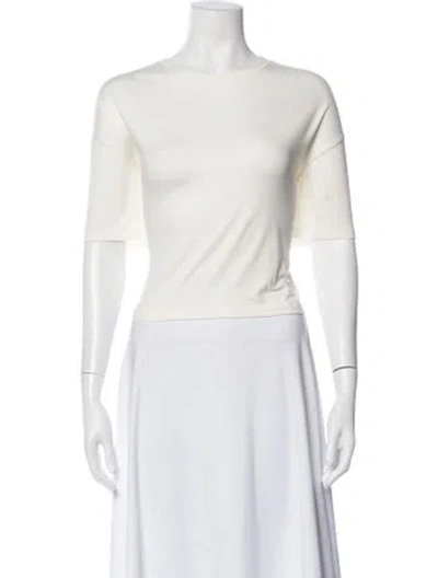 Pre-owned Bumpsuit Crew Neck Short Sleeve Top In White