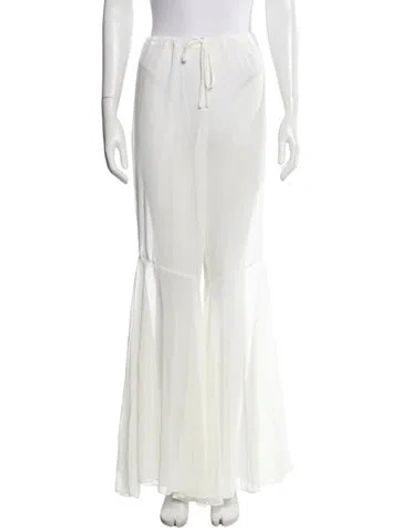Pre-owned Bumpsuit Flared Pants In White