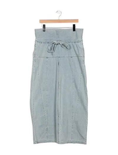 Pre-owned Bumpsuit High-rise Wide Leg Jeans In Blue