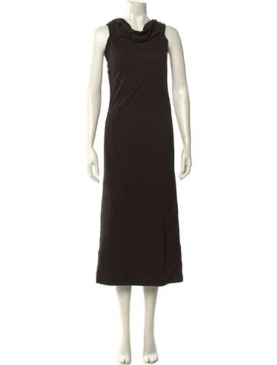 Pre-owned Bumpsuit Jersey Midi Length Dress In Black