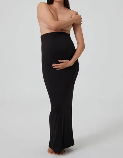 Bumpsuit Long Maternity Skirt In Black
