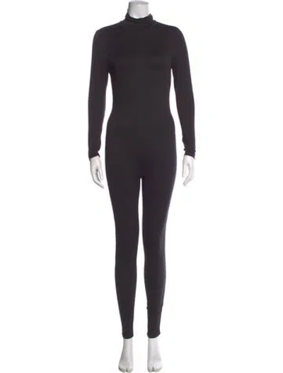 Pre-owned Bumpsuit Mock Neck Jumpsuit In Gray