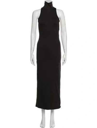 Pre-owned Bumpsuit Nylon Long Dress In Black