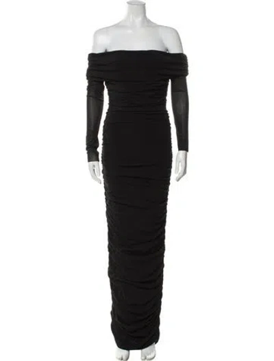 Pre-owned Bumpsuit Nylon Long Dress In Black