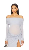 Bumpsuit Off The Shoulder Mesh Top