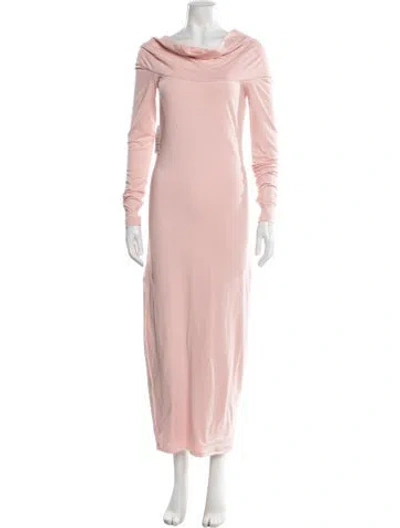 Pre-owned Bumpsuit Off-the-shoulder Long Dress W/ Tags In Pink