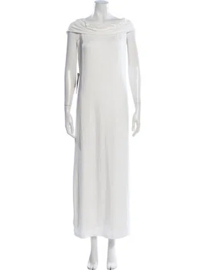 Pre-owned Bumpsuit Off-the-shoulder Long Dress W/ Tags In White