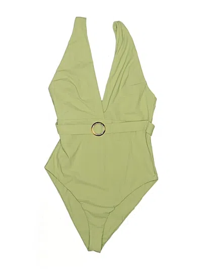 Pre-owned Bumpsuit One Piece Swimsuit In Green