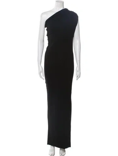 Pre-owned Bumpsuit One-shoulder Long Dress In Black