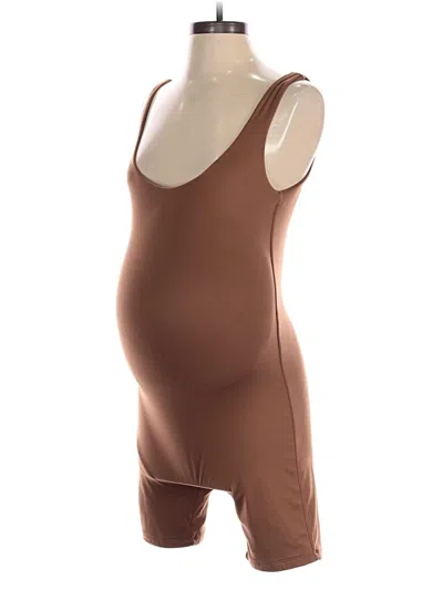 Pre-owned Bumpsuit Romper In Brown