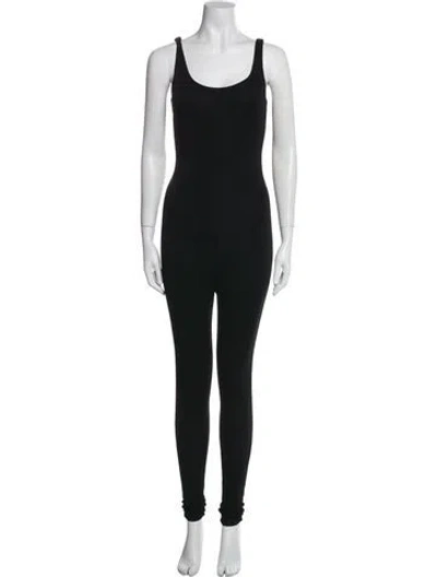 Pre-owned Bumpsuit Scoop Neck Jumpsuit In Black