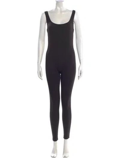 Pre-owned Bumpsuit Scoop Neck Jumpsuit In Black