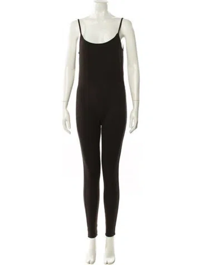 Pre-owned Bumpsuit Scoop Neck Jumpsuit In Black