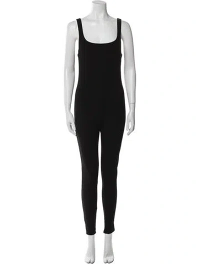 Pre-owned Bumpsuit Scoop Neck Jumpsuit In Black