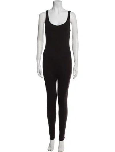 Pre-owned Bumpsuit Scoop Neck Jumpsuit In Black