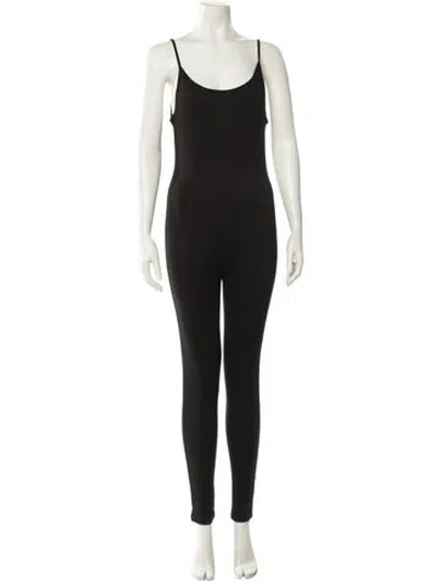 Pre-owned Bumpsuit Scoop Neck Jumpsuit In Black