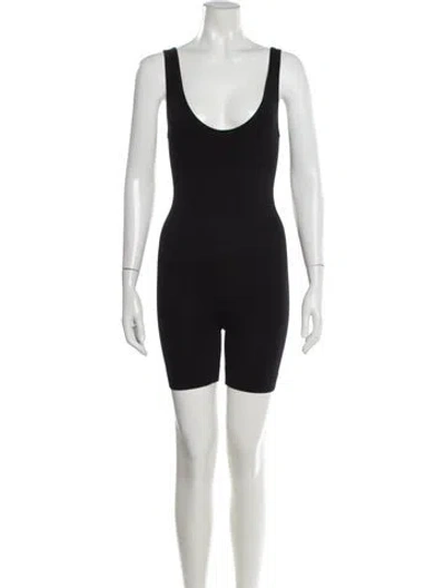 Pre-owned Bumpsuit Scoop Neck Jumpsuit In Black