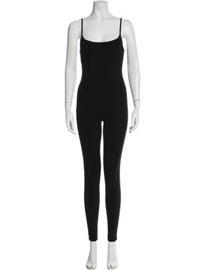 Pre-owned Bumpsuit Scoop Neck Jumpsuit In Black