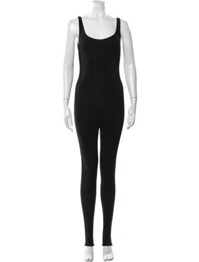Pre-owned Bumpsuit Scoop Neck Jumpsuit In Black