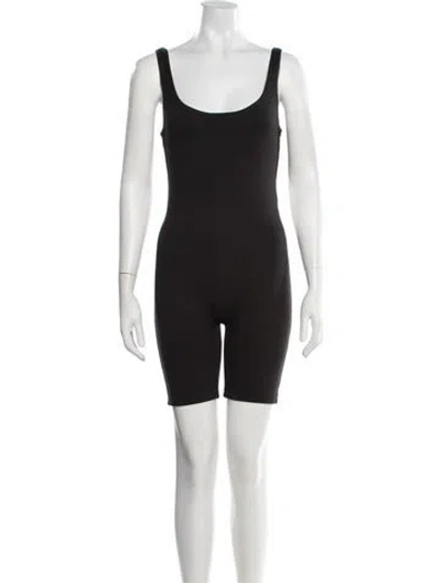 Pre-owned Bumpsuit Scoop Neck Jumpsuit In Black