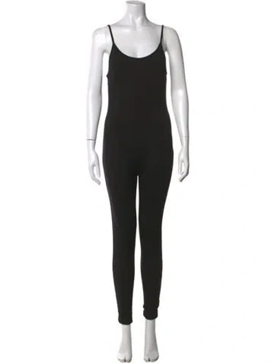 Pre-owned Bumpsuit Scoop Neck Jumpsuit In Black