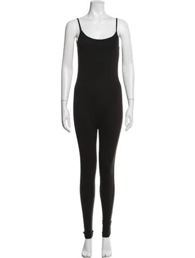Pre-owned Bumpsuit Scoop Neck Jumpsuit In Black