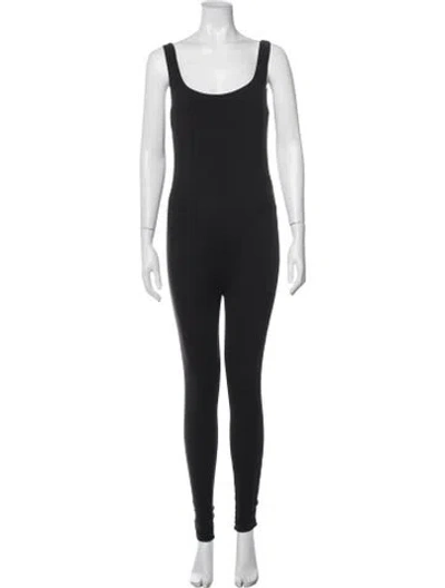 Pre-owned Bumpsuit Scoop Neck Jumpsuit In Black