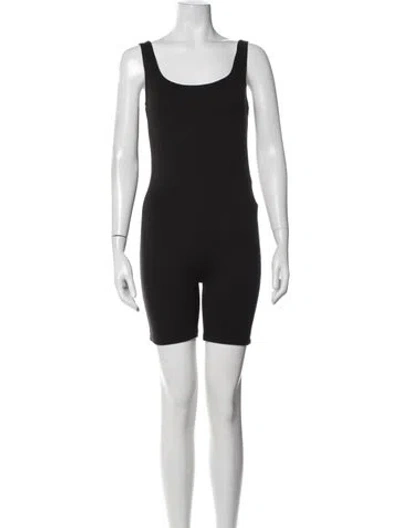 Pre-owned Bumpsuit Scoop Neck Jumpsuit In Black