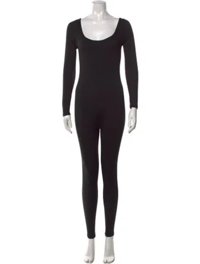 Pre-owned Bumpsuit Scoop Neck Jumpsuit In Black