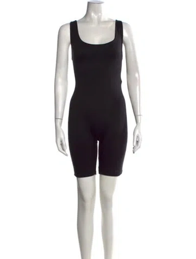 Pre-owned Bumpsuit Scoop Neck Jumpsuit In Black