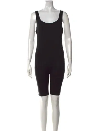 Pre-owned Bumpsuit Scoop Neck Jumpsuit In Black