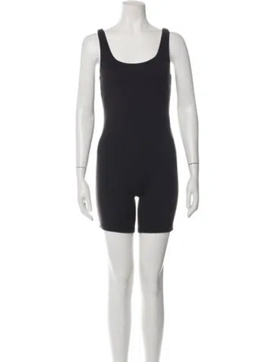 Pre-owned Bumpsuit Scoop Neck Jumpsuit In Black