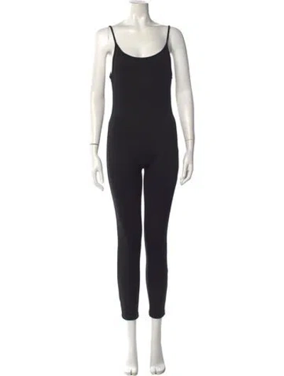 Pre-owned Bumpsuit Scoop Neck Jumpsuit In Black