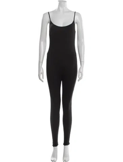Pre-owned Bumpsuit Scoop Neck Jumpsuit In Black