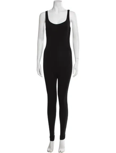 Pre-owned Bumpsuit Scoop Neck Jumpsuit In Black